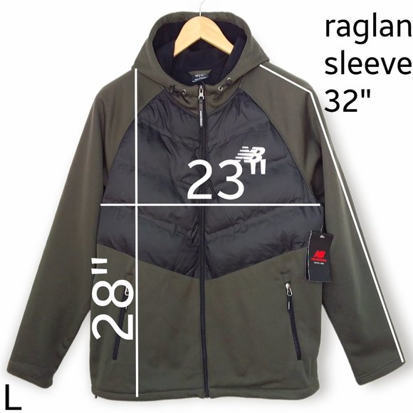 New Balance Hooded Softshell Jacket Size L Green Black Water Wind Resistant NWT - Picture 2 of 10